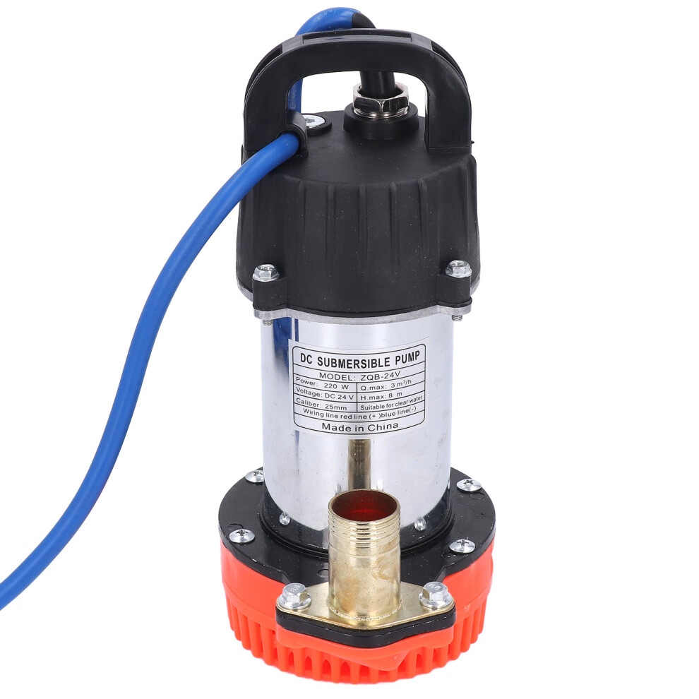 24V Dc Submersible Pump 220W 8M High Lift Large Flow Dc Solar Deep Well Pump For Farm Ranch 5001296842706