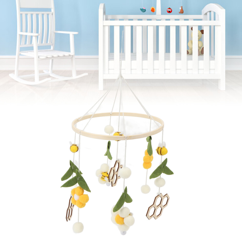 Baby Crib Mobiles Toys Bee Flower Nursery Decor Soothe Toy Hanging Decoration Soft Crib Mobile for Infant Bedroom