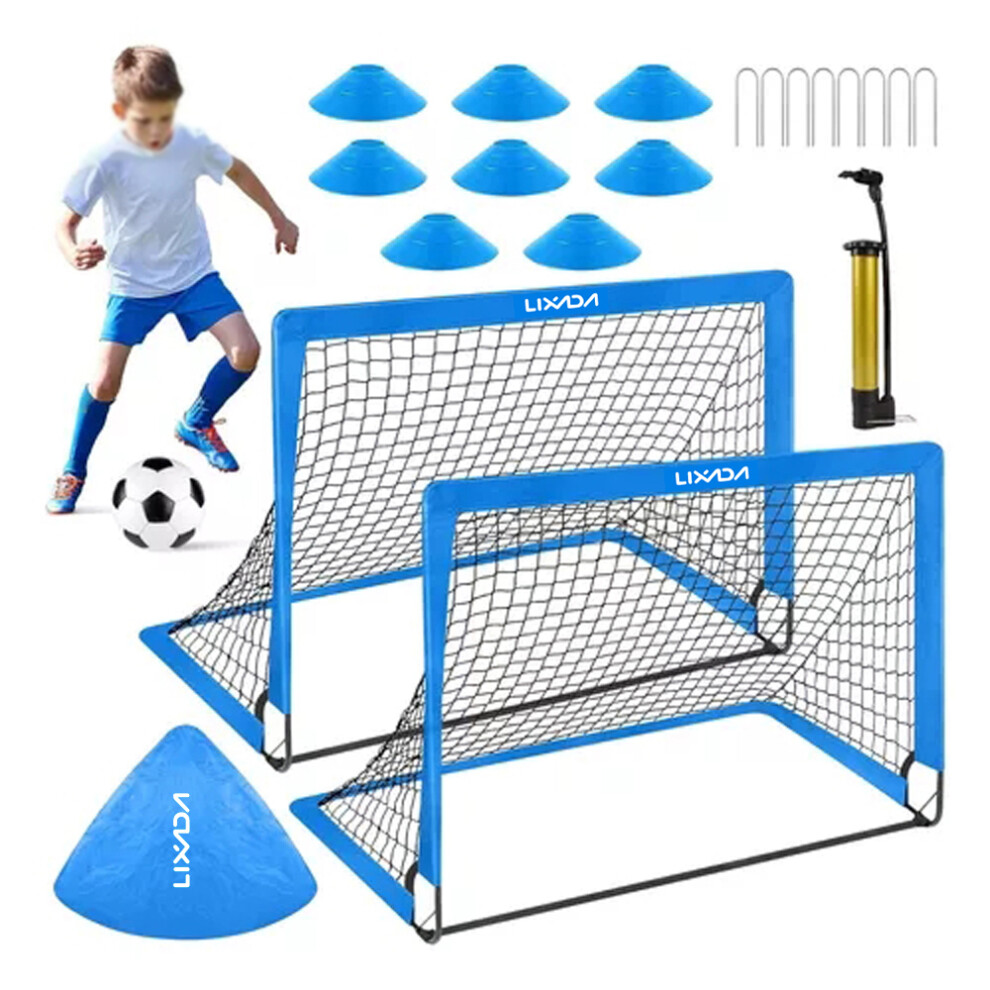 4x3FT Soccer Goal Pop-up Backyard Portable Soccer Goal Net Foldable Indoor Outdoors Adult Kids Soccer Goal Set Soccer Training Equipment wi