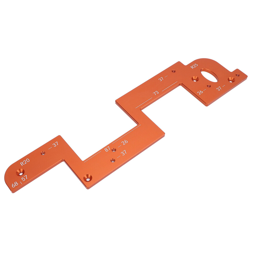Cabinet Handle Grooving Template 3 Sizes 6Mm Thick Aluminum Alloy R20 R25 Dual Arc Angle U Shaped Slotting Auxiliary Tool 6941296849215
