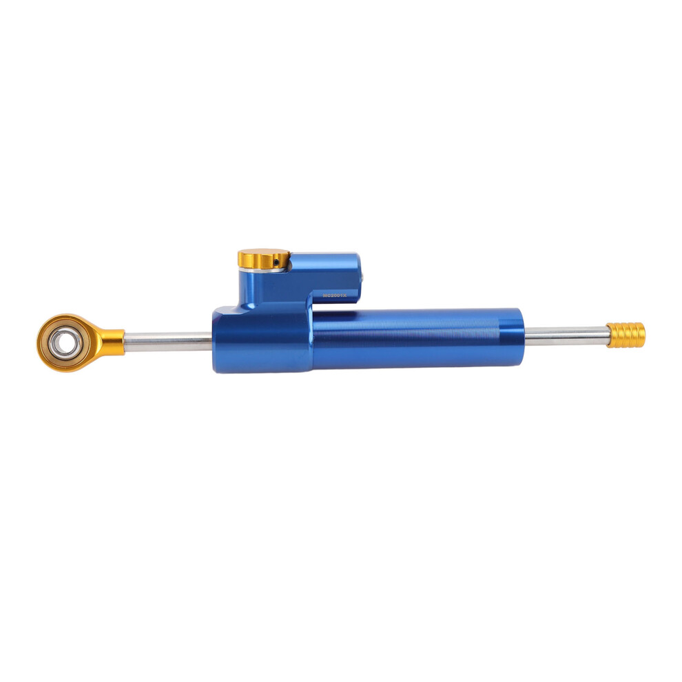 Motorcycle Steering Damper Adjustable Universal Fit Increase Stability Steering Stabilizer For Motorbike + Blue/Gold 8791296853174