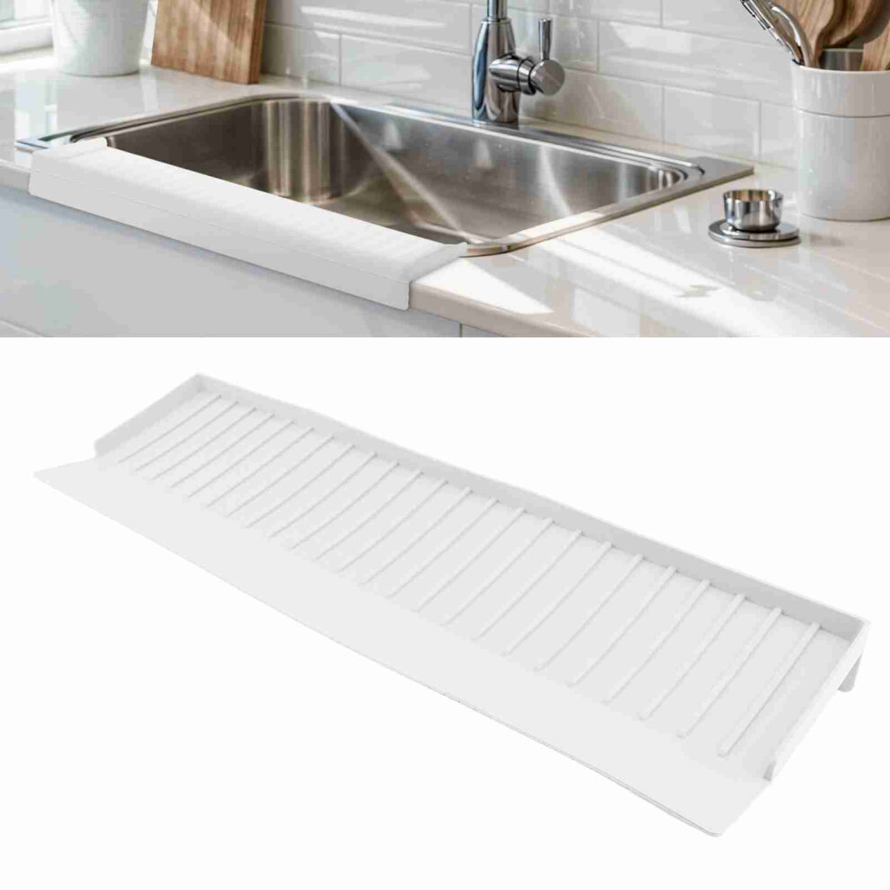 Sink Edges Protector Expandable Silicone Splashproof Mat Multipurpose Countertop Guard For Kitchen Bathtub Sinks White 4971296854720