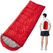 (0.7KG, Red) Ultralight Waterproof Sleeping Bag for Adults & Kids, 0.7-1.1kg Thickened Winter Warm Sleeping Bag, Camping Gear Sleeping Bag (180x75cm)