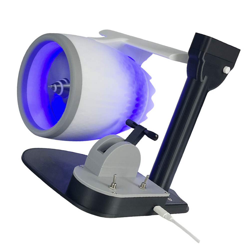 Turbo Engine Fan USB 2 In 1 Innovative Adjustable Speed Turbo Desktop Fan with Humidifier Blue-image-OPC-PH9QPQD-NEW