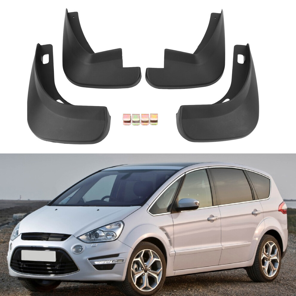4Pcs Car Wheel Mudguards Sturdy Pp Front Rear Wheel Protective Shockproof Scratch Resistant Car Mudflaps Kit Black 4691296860889