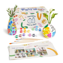 Pottd Paint-a-Vase Pottery Painting Kit - Personalised DIY Vase Craft Set - Includes Vases Paints and Step-by-Step Guide