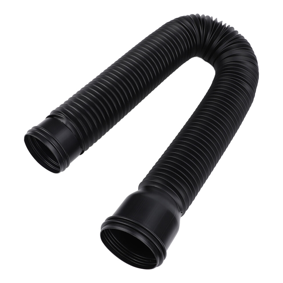 Rain Gutter Downspout Extension Flexible Pe Extendable Drain Away Extender For Outdoor Villa Round Black 4381296863989