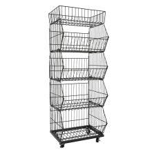 5-Tier Retail Display Rack,Market Shelf,Fruit Vegetable Snack Basket