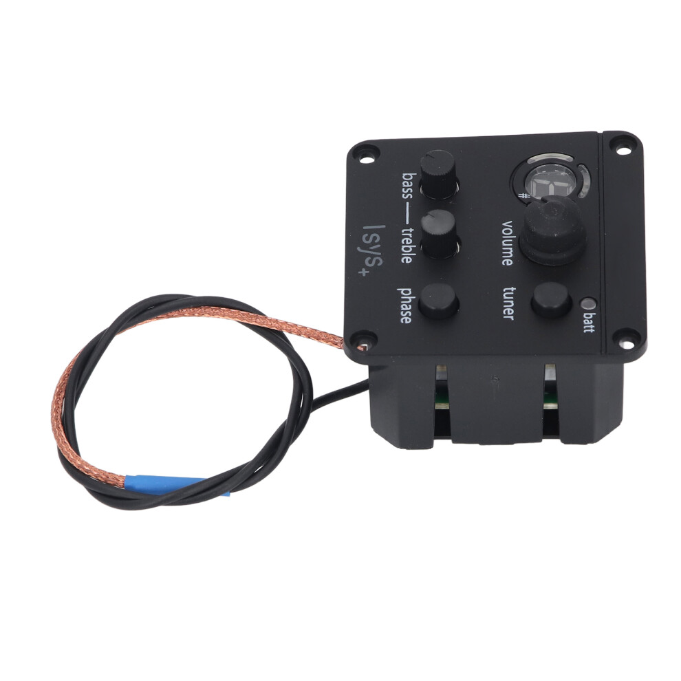Guitar Pickup Preamp Volume Bass Treble Phase Control Onboard 7 Segment Led Tuner Guitar Eq Equalizer For Isys Plus 9361296870250
