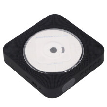 Bluetooth CD Player Portable Remote Control Protective Cover 2 Modes Wall Mount Cd Player Black