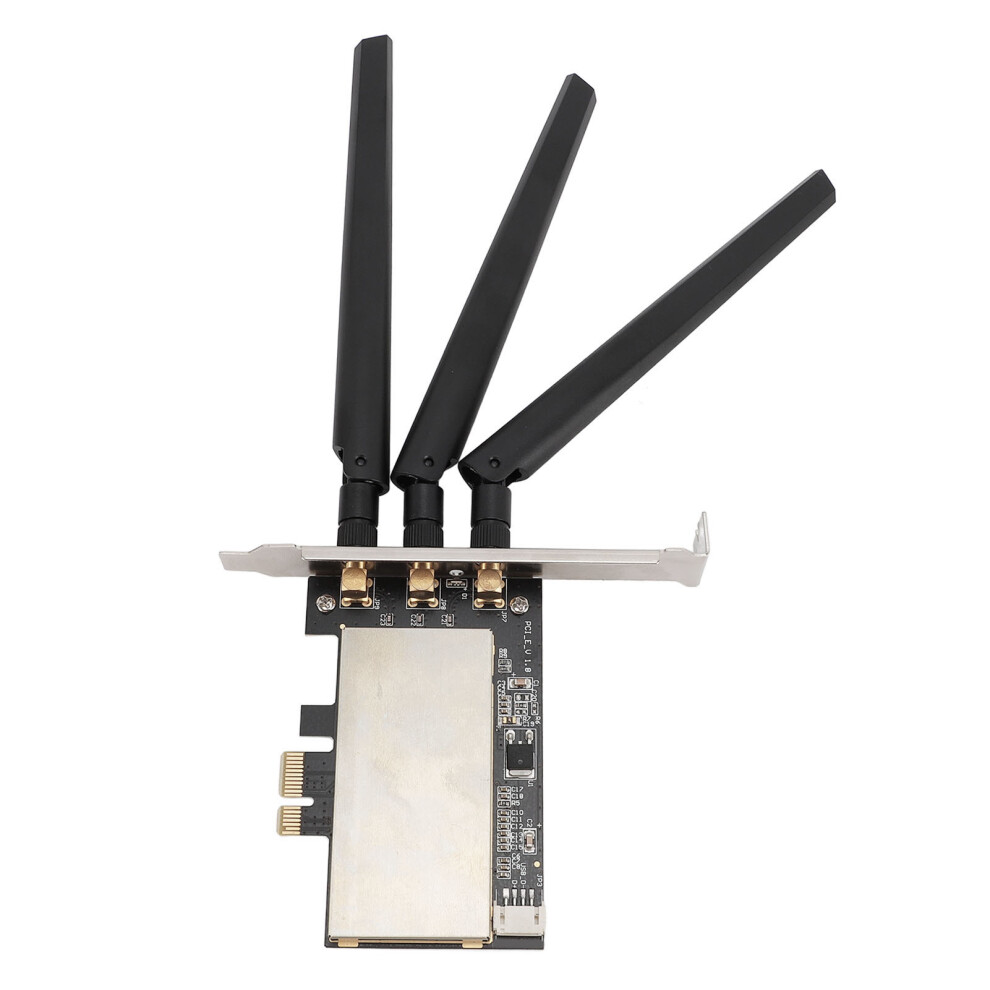 Bcm43570 Pciex1 Network Card Adapter With 3 Antenna 2.4Ghz 5Ghz 1200Mbps Bluetooth 4.1 For Win 10 Desktop Computer 5021296874910