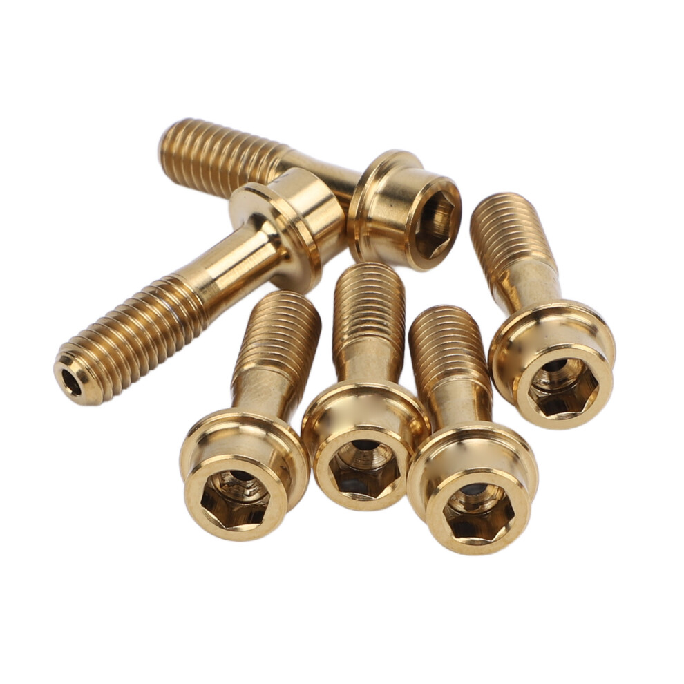 6Pcs M5x18mm Bike Fixed Stem Bolts Bike Brake Lever Fixing Bolts For Mountain Road Bike Gold 5011296875772