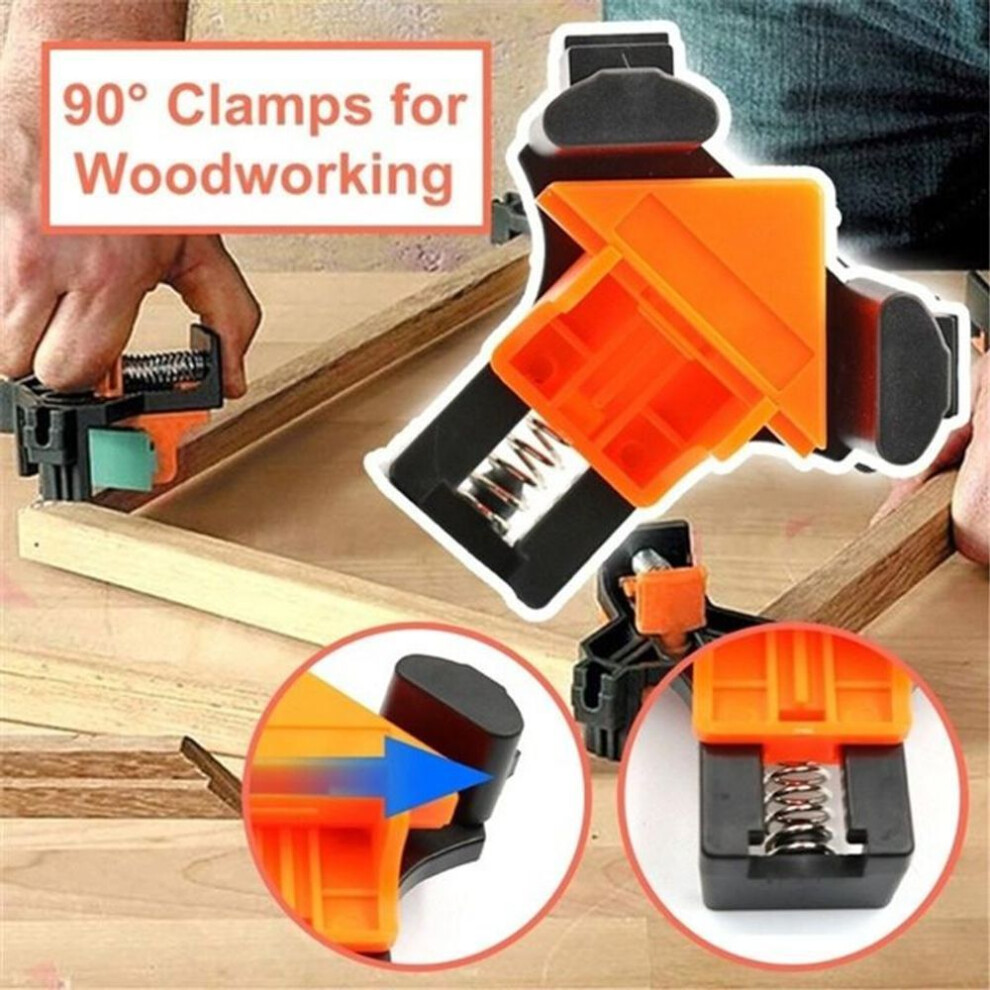 4pcs Wood Angle Clamps 60/90/120 Degrees Woodworking Corner Clamps DIY Projects and Taper Fixtures Multi-angle Installer Tool