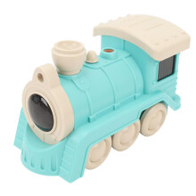 Floating Blowing Small Green Electric Train Toy with Sound Light Music