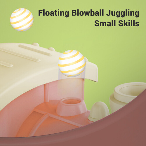 Floating Blowing Small Train Toy with Lights & Sound, Red 2