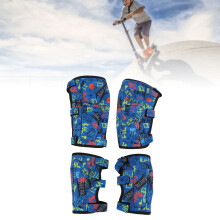 Kids Knee Pads Elbow Pads Breathable Adjustable Kids Knee Elbow Protective Gear Set for Cycling Scooter Skating Skateboarding Blue