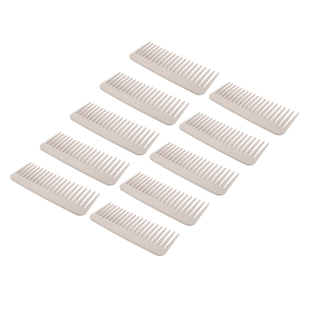 Unisex 10 Pack Wheat Straw Wide Tooth Detangling Comb Easily Detangles Wet Dry Hair Wide Tooth Detangling Comb For All Hair Types