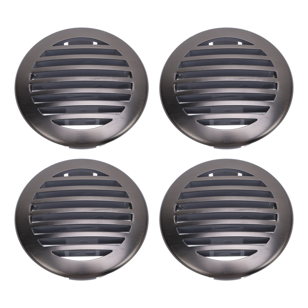 4Pcs 3In/76Mm Rv Air Louver Ceiling Vent 316 Stainless Steel Boat Ventilation Cover Round Air Vent Louver For Yacht Motorhome Dark Grey 8451296879658