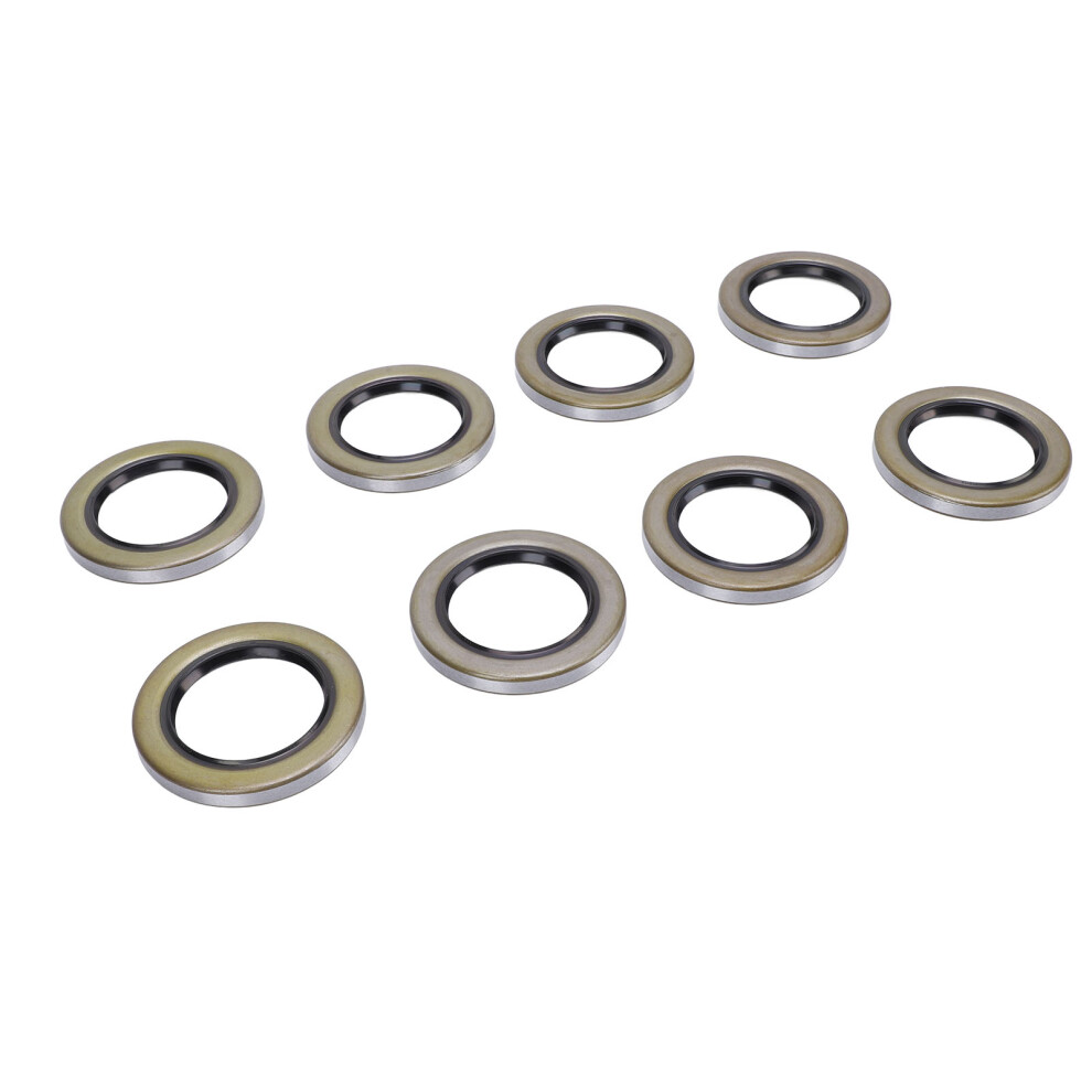 8Pcs Trailer Hub Wheel Grease Seals 2.25In Id 3.376In Od Double Lip Grease Seals For Dexter Texcom Rv Trailer 9411296880060