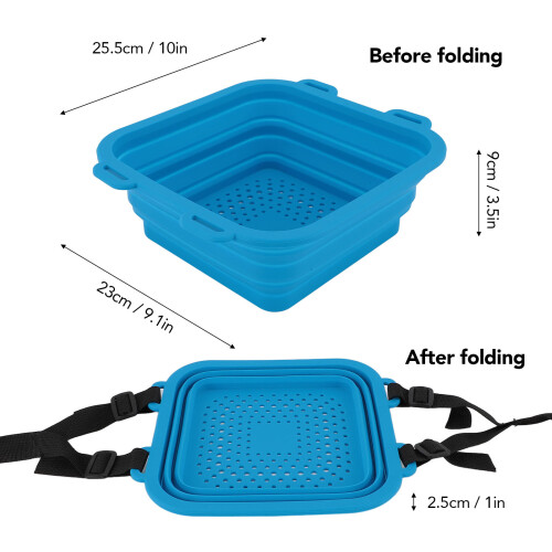 Foldable Silicone Ice Bath Tub 11.7oz Blue Portable & Efficient Cooling 1