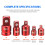 5-Piece Impact Socket Adapter Set, Red, Chrome Vanadium Steel 7