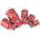 5-Piece Impact Socket Adapter Set, Red, Chrome Vanadium Steel 9