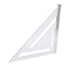 Aluminum Alloy Triangle Ruler, Metric & Imperial, High Accuracy Silver