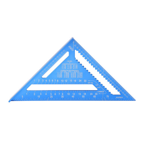 Aluminum Alloy Triangle Ruler 18.94oz Blue High Accuracy Angle Measuring Tool 2