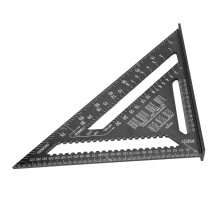 Aluminum Alloy Triangle Ruler, Metric & Imperial, High Accuracy