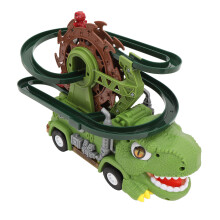 Dinosaur Race Track Car Toy Set with Lights & Sound for Boys Girls