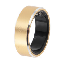 Smart BT Ring for Fitness & Gesture Control, IP68, Gold, Size 8