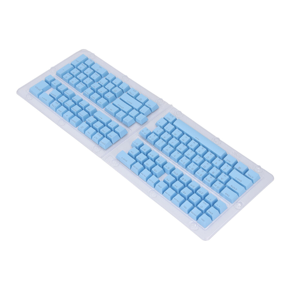 132 Keys Korean Keycaps Oem Height Keycap Replacement For 61 62 64 68 72 75 84 87 88 98 100 104 108 Mechanical Keyboard Blue 9421296888812