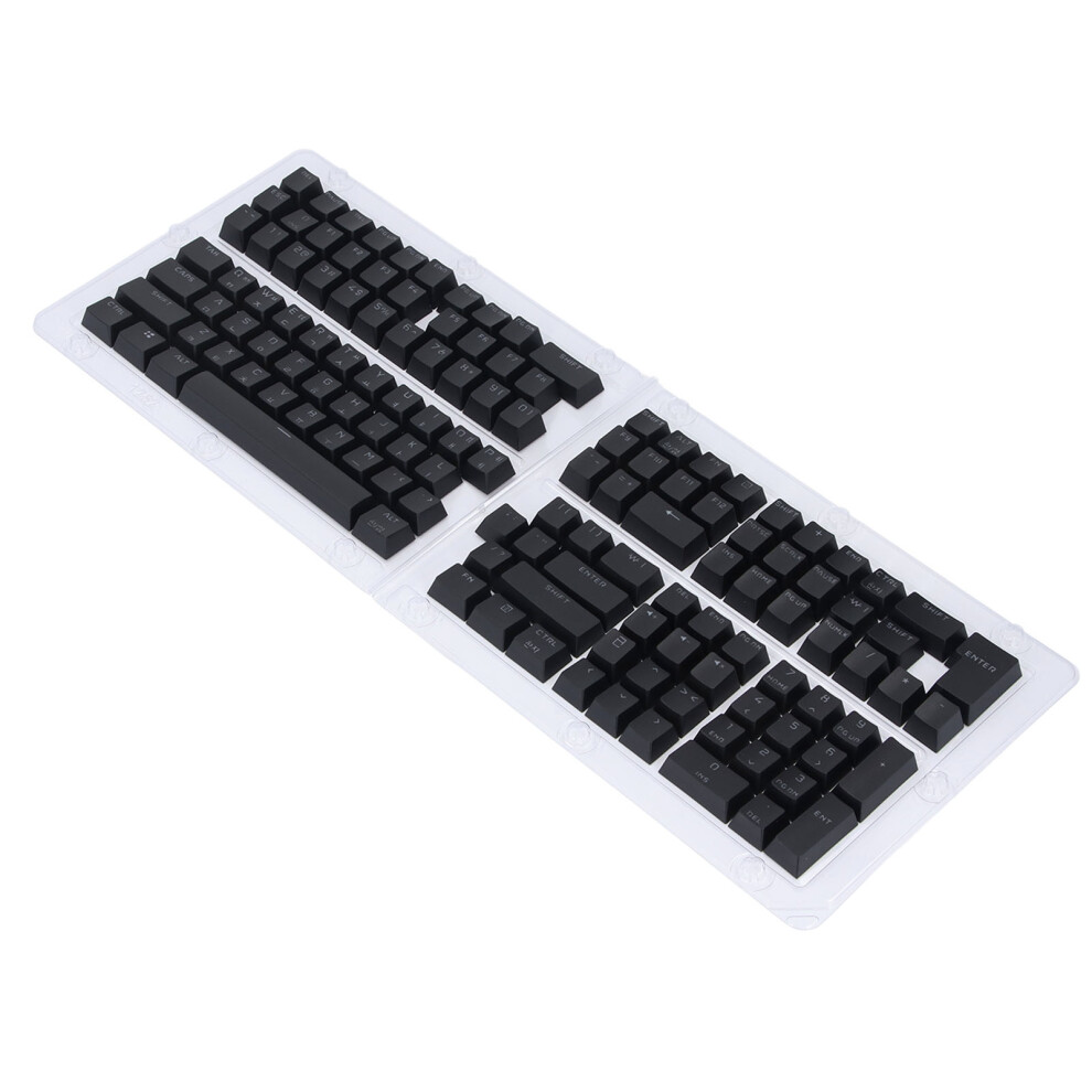 132 Keys Korean Keycaps Oem Height Keycap Replacement For 61 62 64 68 72 75 84 87 88 98 100 104 108 Mechanical Keyboard Black 8431296889024