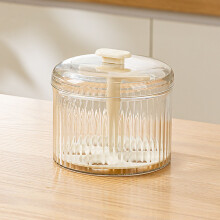 Extruded Meatball Maker with Lid, 5-Hole Manual Press, 13x13x12cm, Transparent White