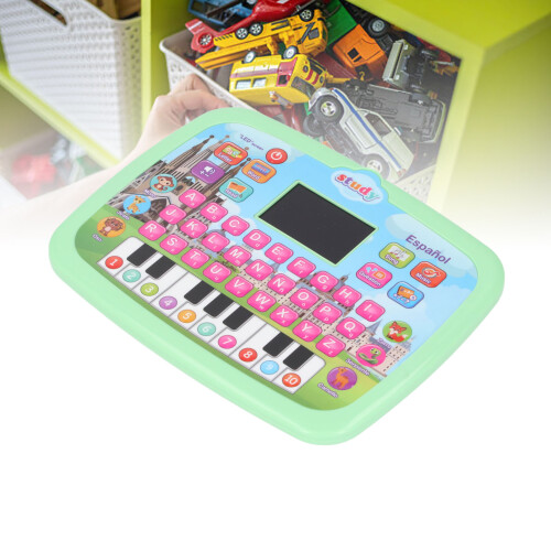 Interactive French Learning Tablet for Kids, Green, 18x24cm