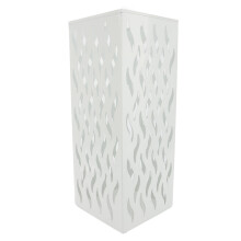 Stylish Metal Umbrella Stand 42x16x16cm White Indoor Organizer