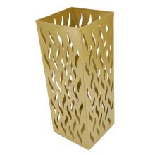 Golden Metal Umbrella Stand 42x16x16cm Indoor Organizer for Home & Office
