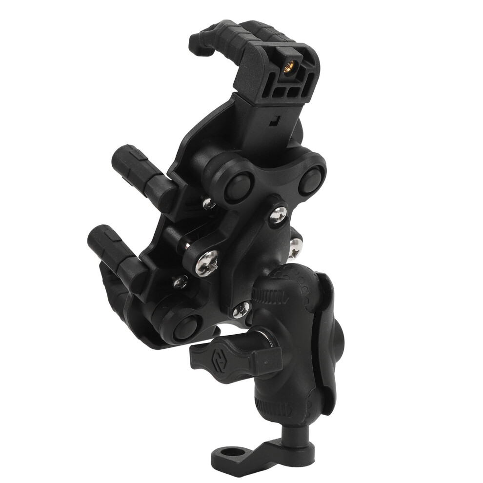 Motorcycle Phone Mount With Vibration Dampener Security Lock Adjustable Rearview Mirror Phone Holder Fit 4.9 To 8.1In Smartphones For Scoot 3731296893775