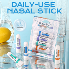 (4set= 16pcs Nasal Stick) 1-4set HANBOLI Essential Oil & Menthol Inhaler Aromatherapy Inhaler Nasal Stick