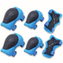 (New upgrade-blue and black) A Complete Set of Protective Gear for Youngsters'S Cycling, Wheels, Scooters, Ice Skates, And Balance Bikes to Prevent Falls