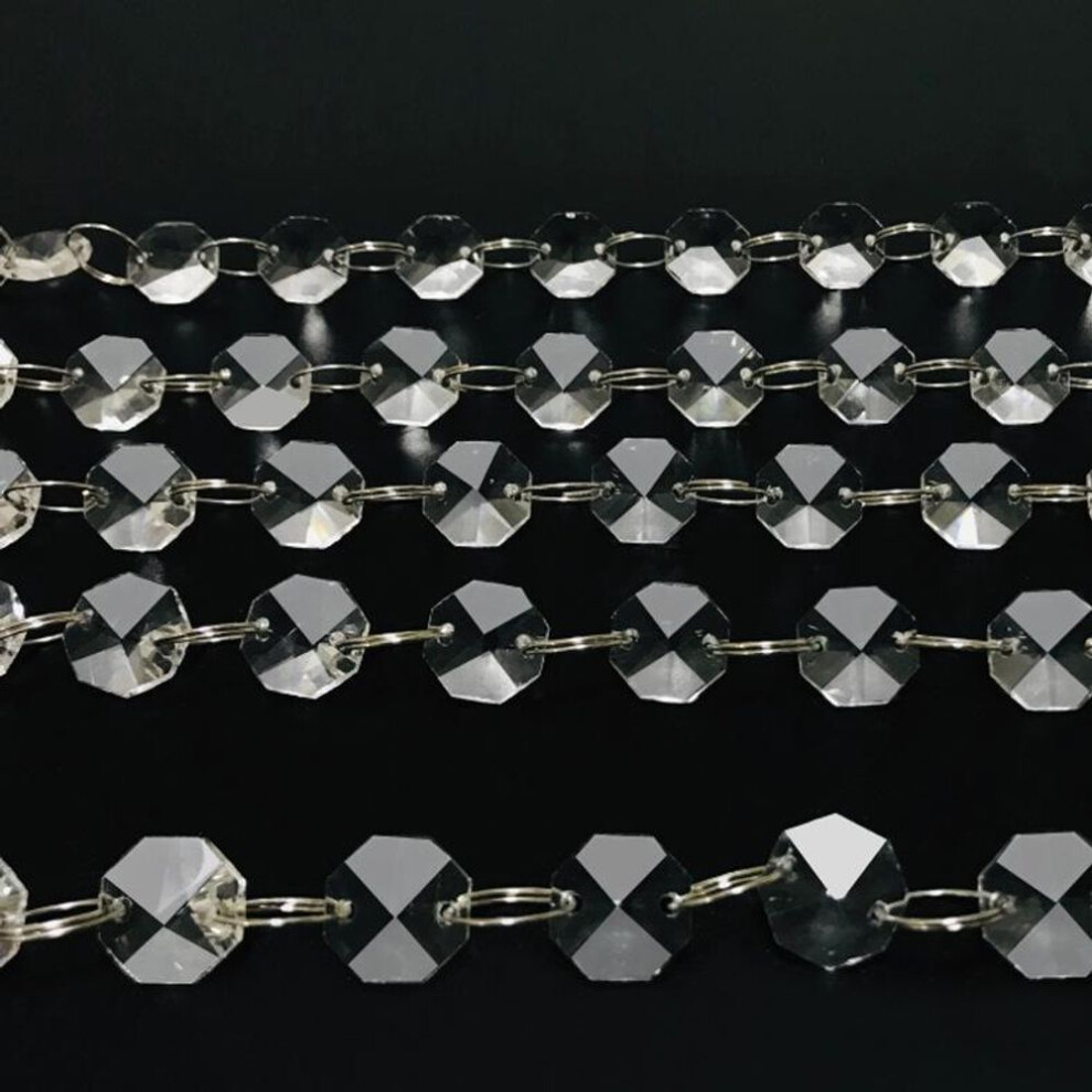 (Crystal, Size can be customized) Octagonal Crystal Bead Curtain For Wedding Ceiling, Stage, Or Door Partition