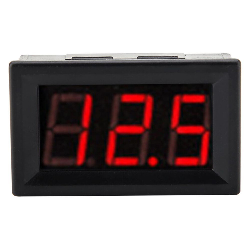 0.56" 3 Wire Digital LED Voltmeter Voltage Meter Panel with Reverse Protection DC0100V (Red)