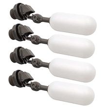 Lot de 4 robinets à flotteur 3/4" avec bras réglable et boule filtrante en plastique pour piscine