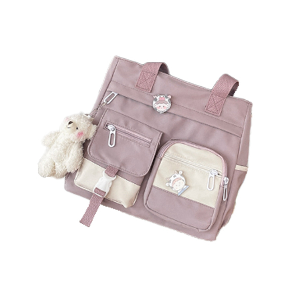 Sac bandoulière en toile imperméable pour femmes et filles, sacoche décontractée à bandoulière, cartable pour écolières