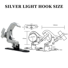 1Pair Aluminum Stage Light Hook Beam Moving Head Truss Clip Safety Load 150KG for DJ Disco Equipment(B)