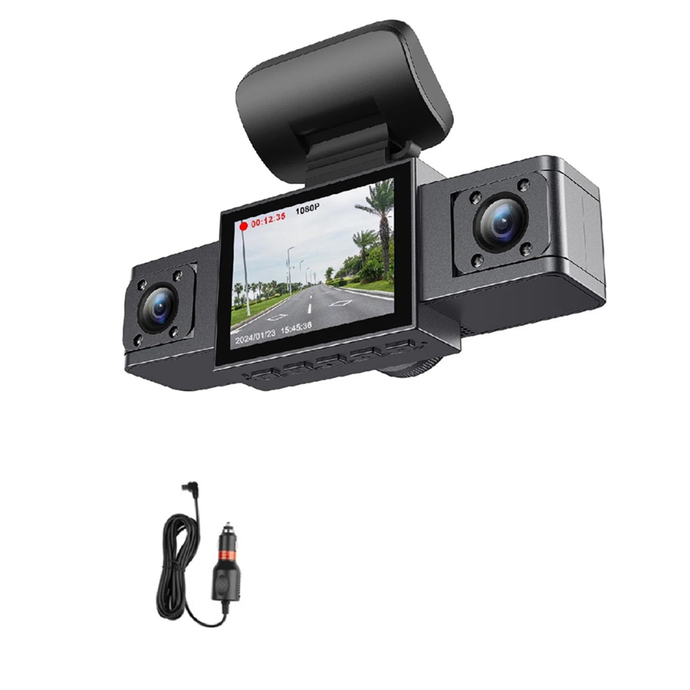 Car Dash Cam Video Recorder 3 Lens 24H Parking Monitor Rear View Channel 1080P Hd 4852431782880