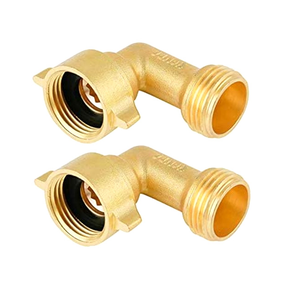 StüCke 90 Grad Gartenschlauchbogen 3/4 Zoll Messinganschluss FüR Wohnmobil-WasseranschlüSse Und Wohnarmaturen-image