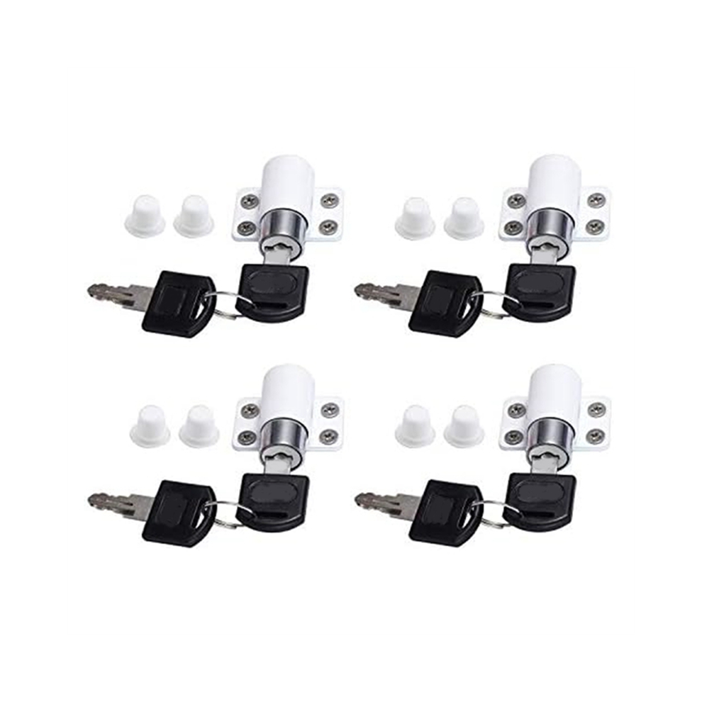 4Pcs Sliding Window Lock Security With Key For Door, Child Locks Home Childproof Door Torribaly