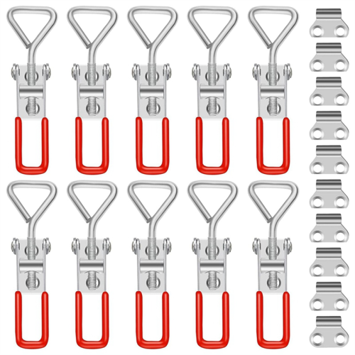 10Pcs Toggle Latch Clamp, 304 Stainless Steel Pull Hasp Latches, Quick Release Hand Tool Clamp 1