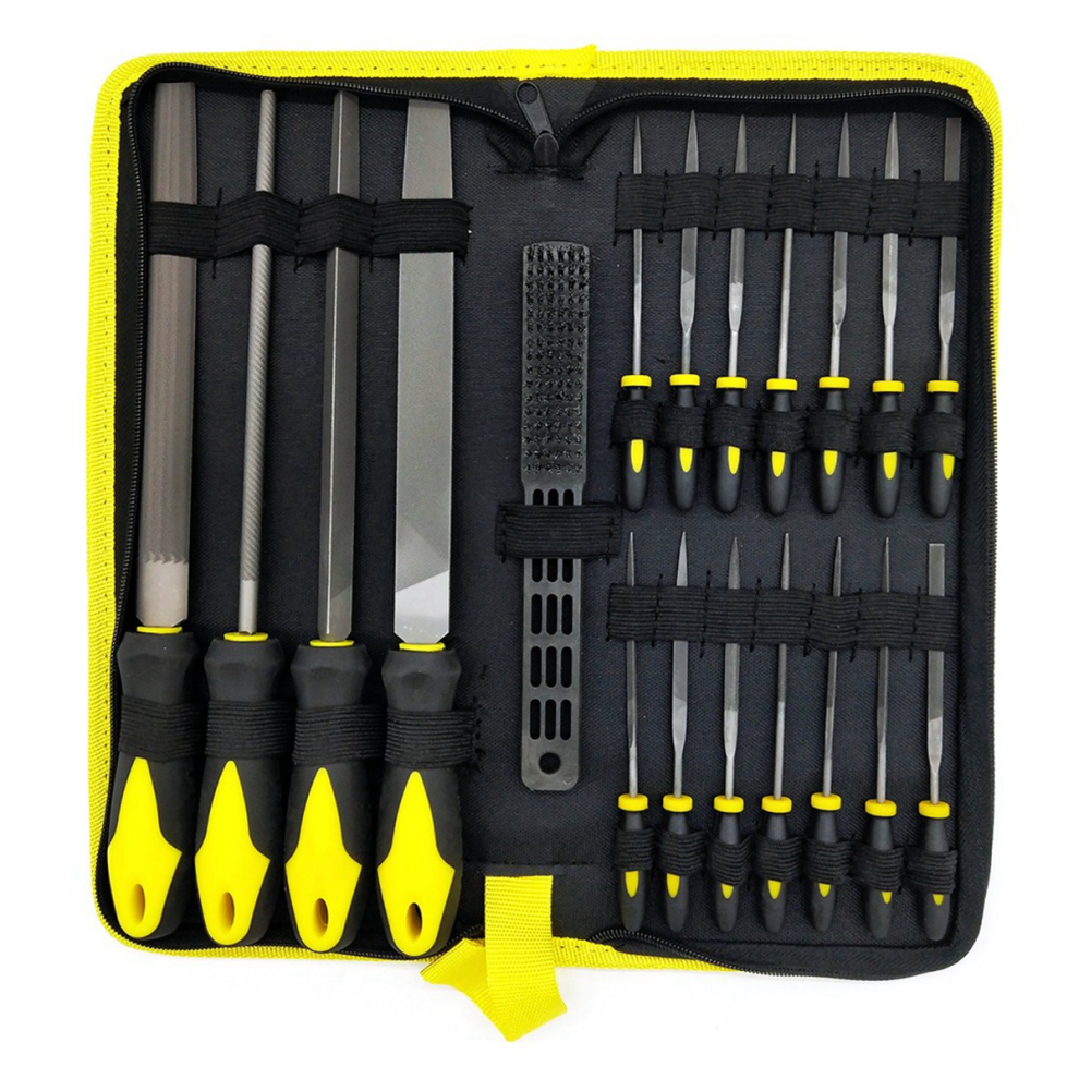 19Pcs Metal Steel File Grinding Tool With Flat File, Semi-Circular Circular Triangular And Needle File. 4852431794098